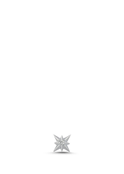 Superstar Single Silver Earring