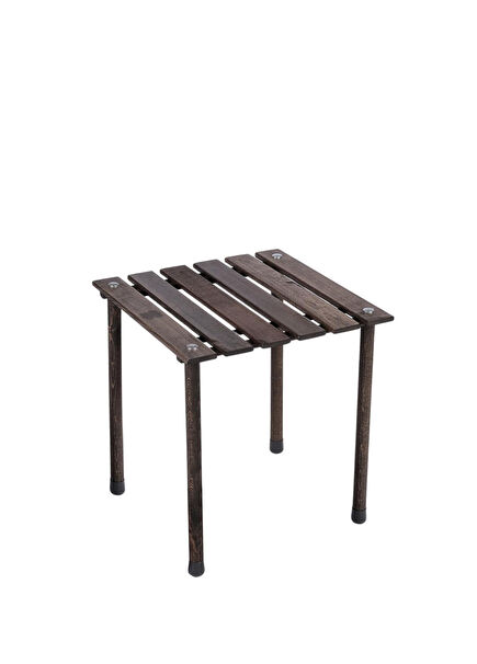 Wood Anthracite Folding Camping Table 40x40x40 cm
