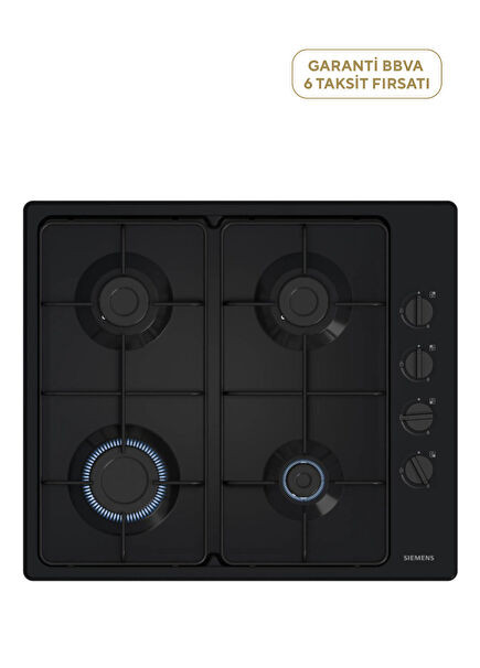 EB6C6PK80O iQ100 Siyah Emaye Gazlı Ocak 60 cm