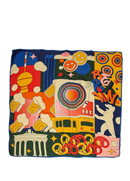 Berlin Desenli Modal Kadın Şal