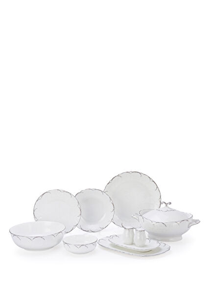 Perla Silver Bone China 60 Parça Yemek Takımı