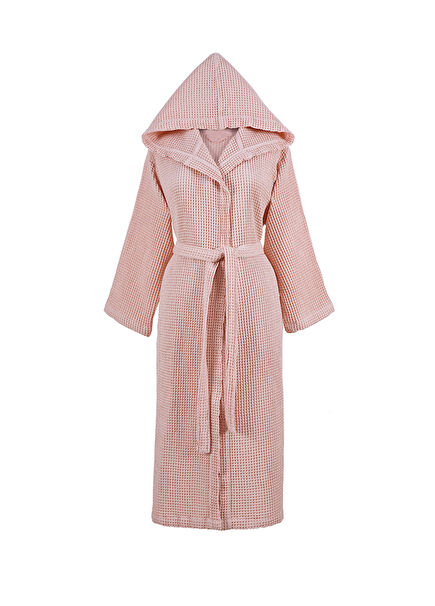 Lento Powder Color Cotton Waffle Textured Unisex Bathrobe