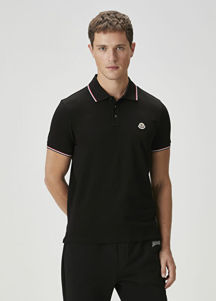 Slim Fit Black Polo T-Shirt