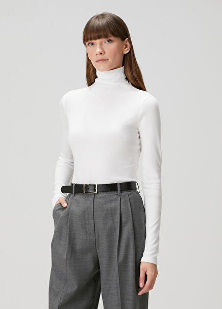White Turtleneck Sweater