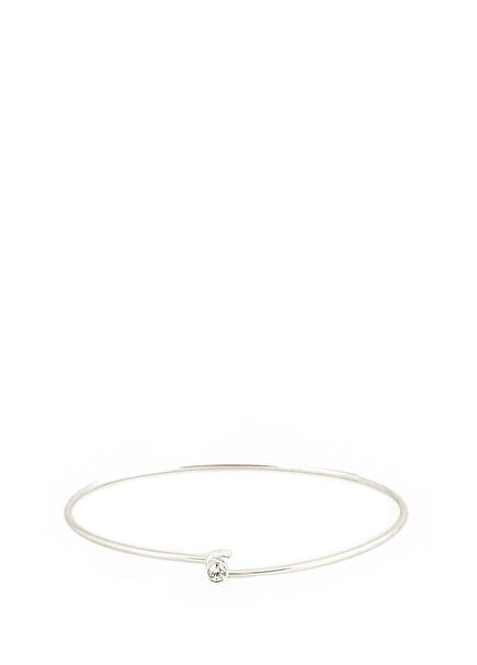 Taş Detaylı 925 Ayar Gümüş Kadın Bileklik