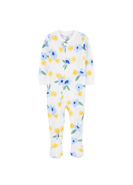 Çiçek Desenli Kız Bebek Uyku Termal Uyku Tulumu