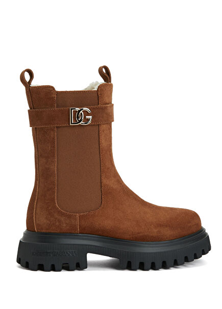 Camel Kız Çocuk Deri Bot