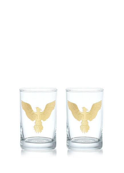 Zümrüd-ü Anka Cam 2li Kahve Yanı Bardak Seti