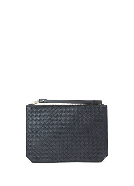 Grey Men's Leather Hand Portfolio