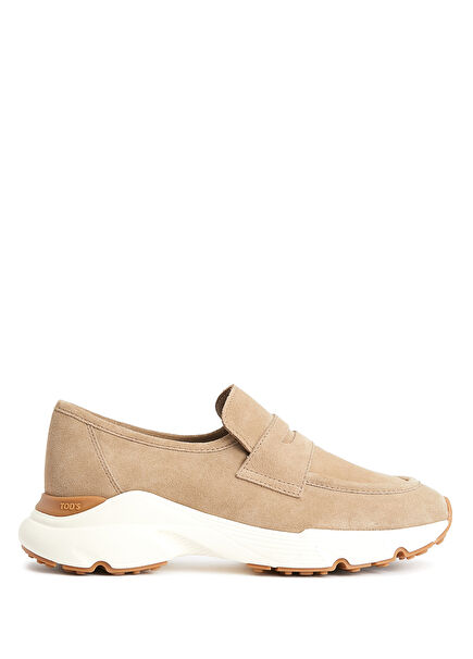 Light Brown Women's Leather Sneakers