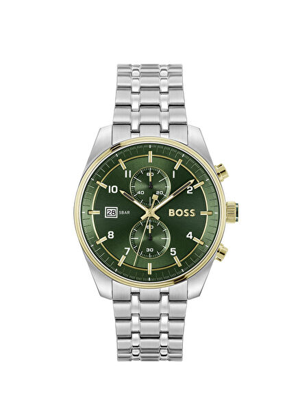 HB1514195 Metalik Gri Çelik Erkek Kol Saati