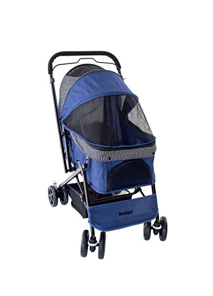 Nova Navy Blue Cat Dog Transport Trolley