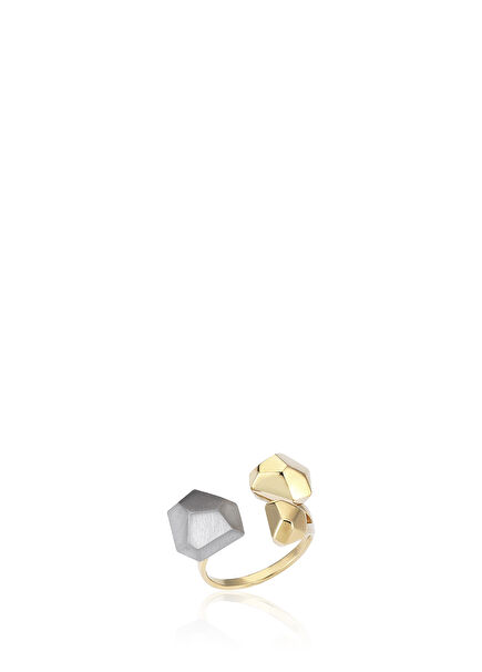 Crystal 14K Gold Plated Silver Women's Ring