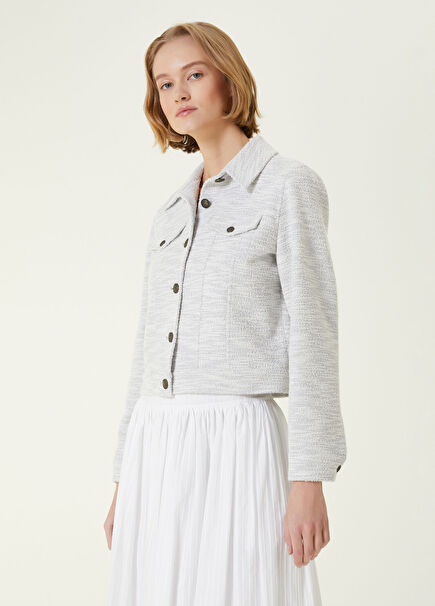 Light Grey Tweed Coat