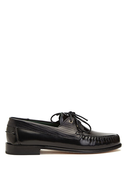 Millo Two-Tone Siyah Erkek Deri Loafer