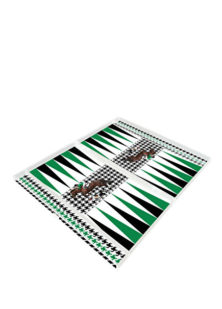 Equestrian Green Jacket Backgammon