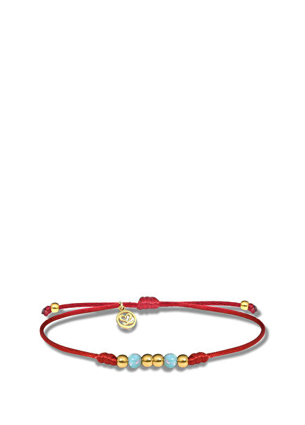 The Terminus Kırmızı Altın Kaplama Gümüş Bileklik