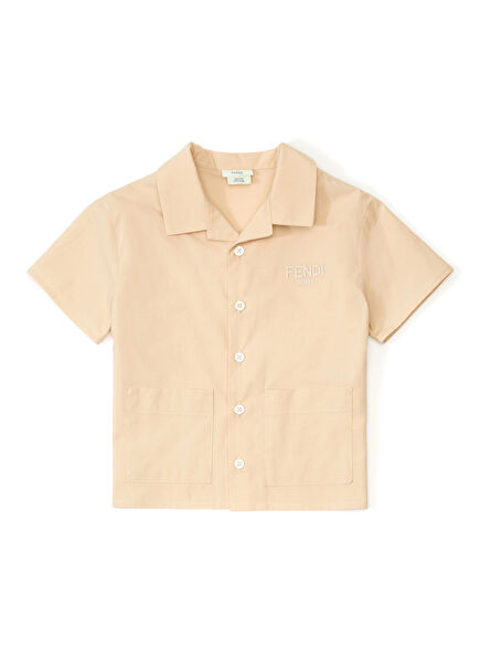 Bej Erkek Bebek Gömlek