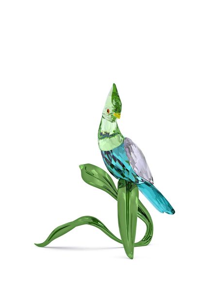 Idyllia Green Turaco Crystal Decorative Object