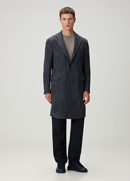 Multicoloreded Tweed Wool Coat