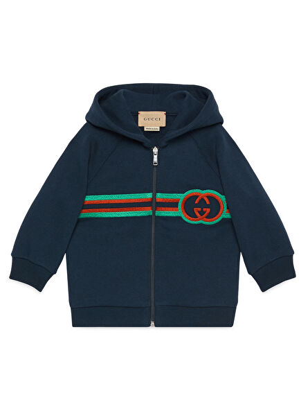 Navy Blue Hooded Unisex Baby Sweatshirt