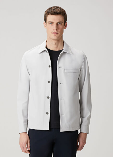 Açık Gri Dış Gömlek