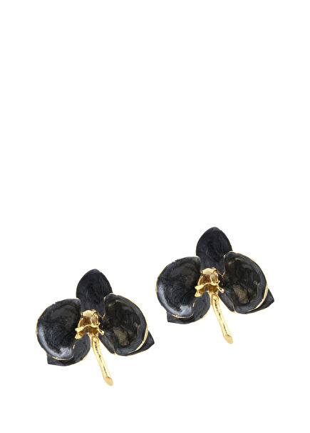 Floral Details Gold Plated Earring