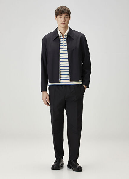 Siyah Beli Kordonlu Pantolon