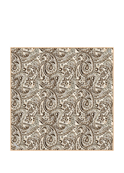 Paisley Wave Patterned Twill Silk Women's Scarf