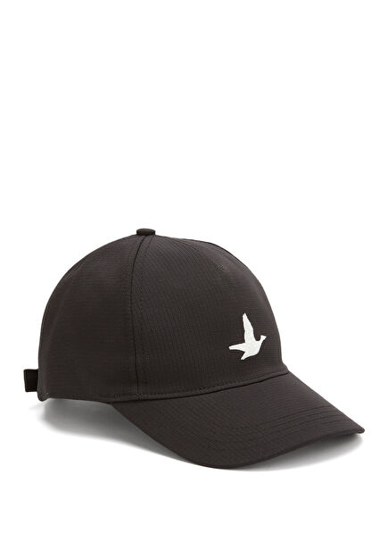 Black Logo Detailed Men's Hat