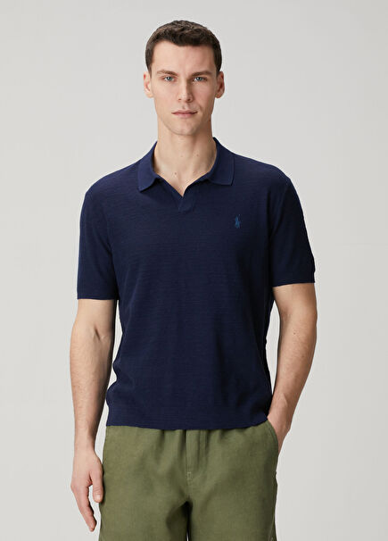 Lacivert Polo Yaka T-shirt