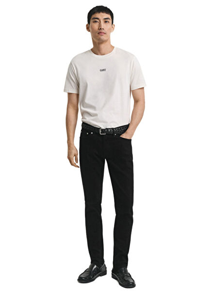 Siyah Slim Fit Erkek Jean Pantolon