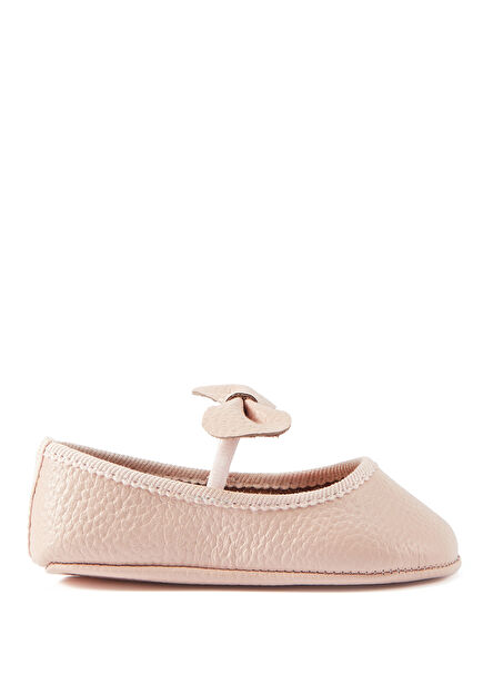 Pink Leather Baby Girl Booties