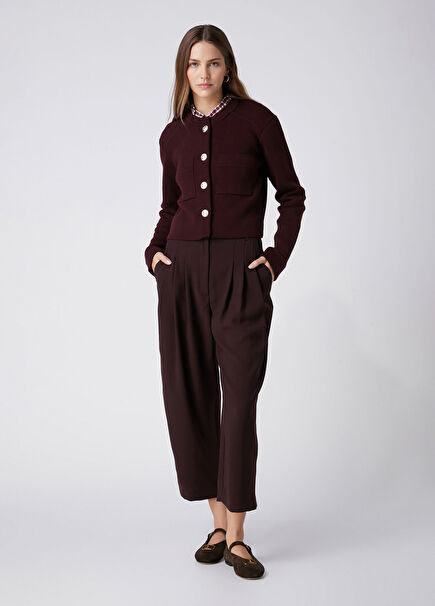 Plum Pleated Pants