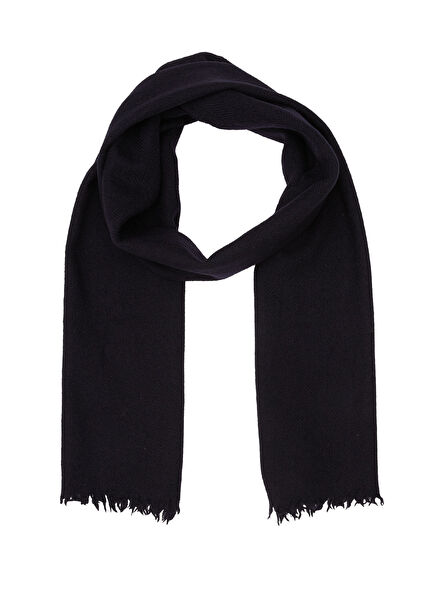 Lacivert Erkek Yün Atkı