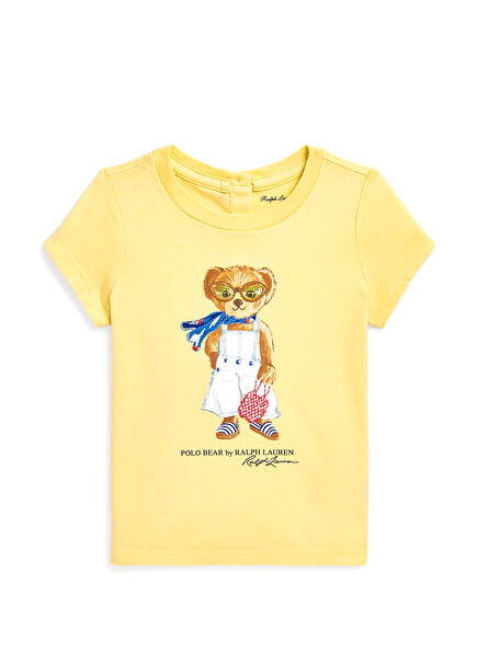 Yellow Logo Printed Unisex Baby T-Shirt