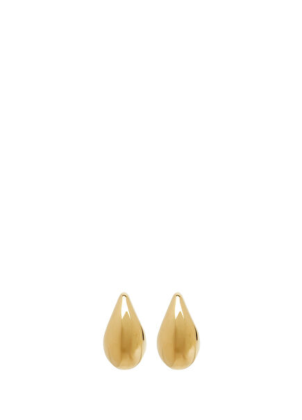 Small Drop Gold Kadın Gümüş Küpe