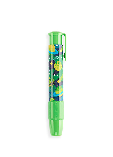 Click It Astronaut Patterned Green Eraser