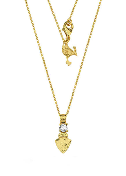 Nadia White Diamond Stone 24K Gold Micron Plated Women's Necklace
