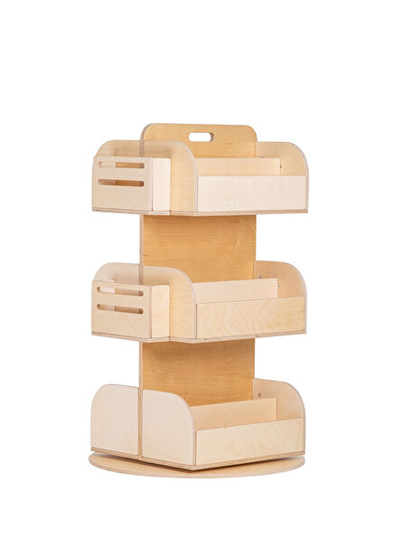 Montessori Wooden Revolving Children's Bookcase