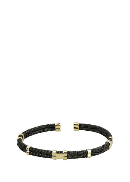 Men's 14K Gold Men's Bracelet with Double Ring