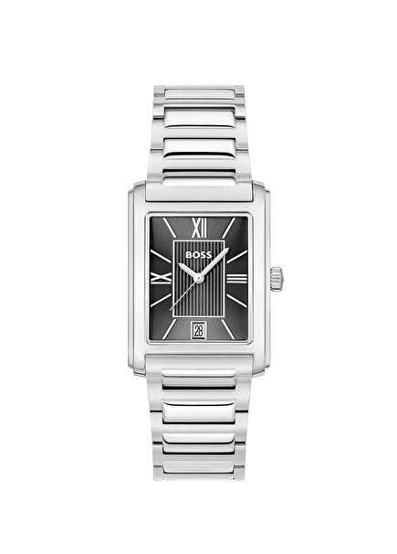 HB1514297 Metalik Gri Çelik Erkek Kol Saati