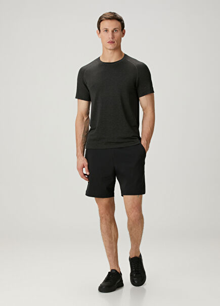 Classic Fit ABC Black Shorts