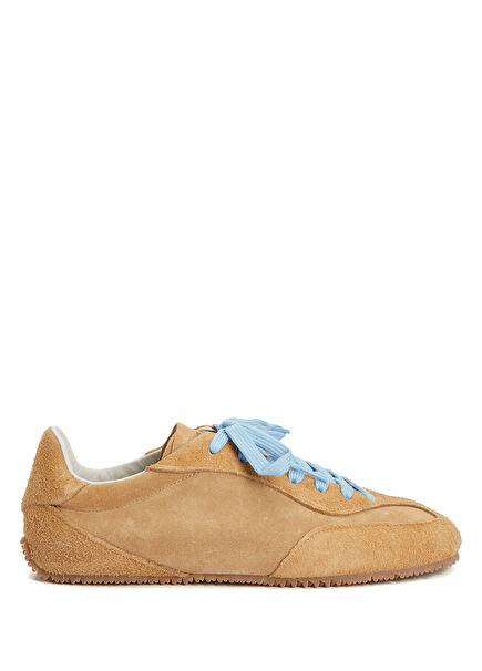 Daze Runner Gri Bej Kadın Süet Sneaker
