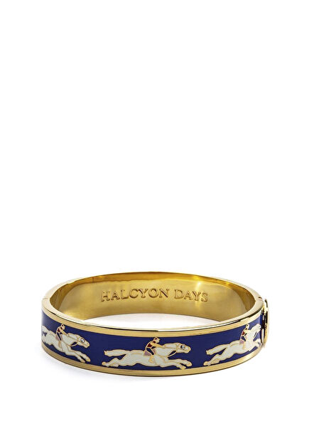 Race Horse Deep Cobalt Hinged Bracelet