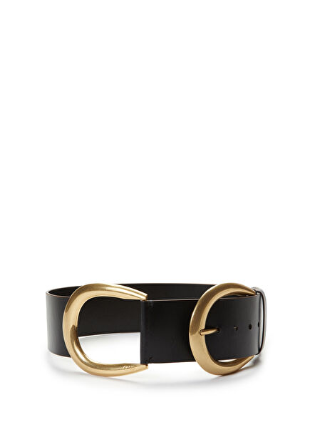 Siyah Kadın Deri Kemer