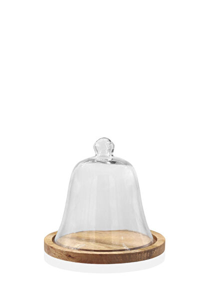 Madera Acacia Wood Cake Dome 20x21 cm