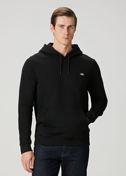 Oakport Siyah Kapüşonlu Sweatshirt