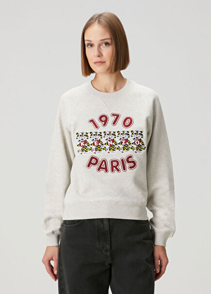 Wild Tiger Açık Gri Sweatshirt