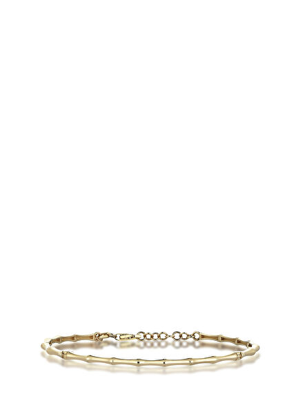 Bone Bangle 14 Ayar Sarı Altın Kadın Bileklik